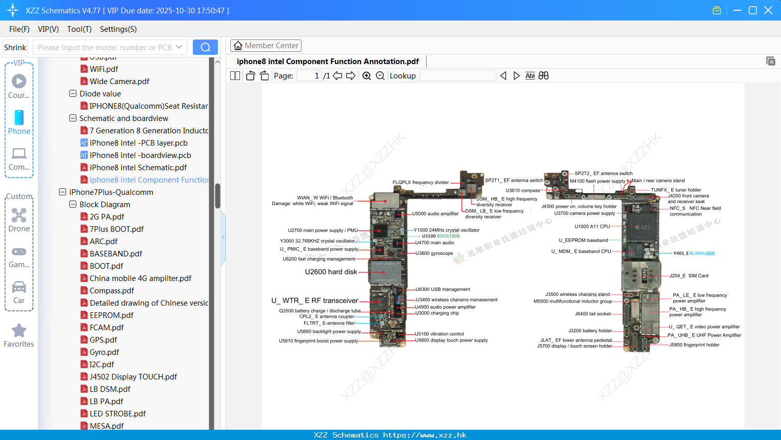 IPhone8 Intel Component Function Annotation